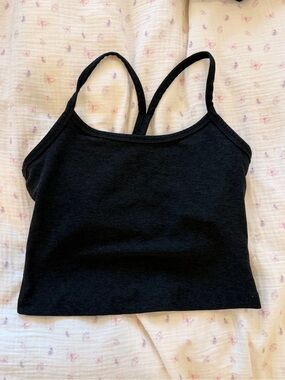 Beyond Yoga Dark Charcoal Cropped Tank